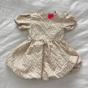 Lilly Pulitzer gold leopard bubble dress- size 3